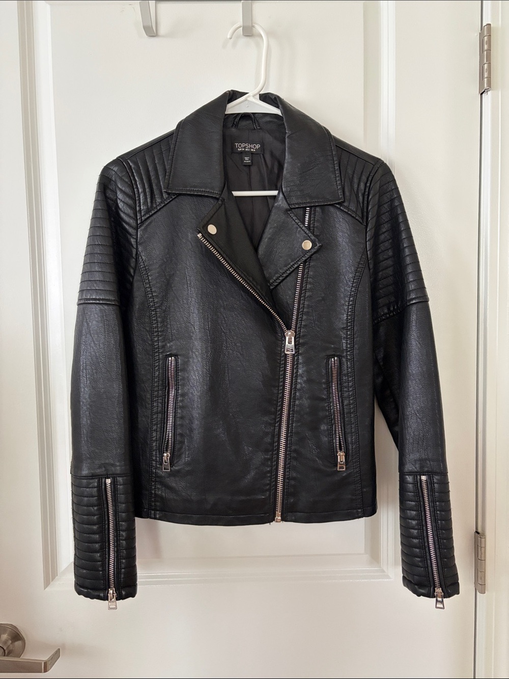 Topshop Black Faux Leather Jacket